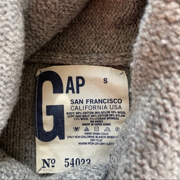 📌 GAP Knitted Cotton Mix Cozy Shawl Collar Sweater - Picture 7 of 8